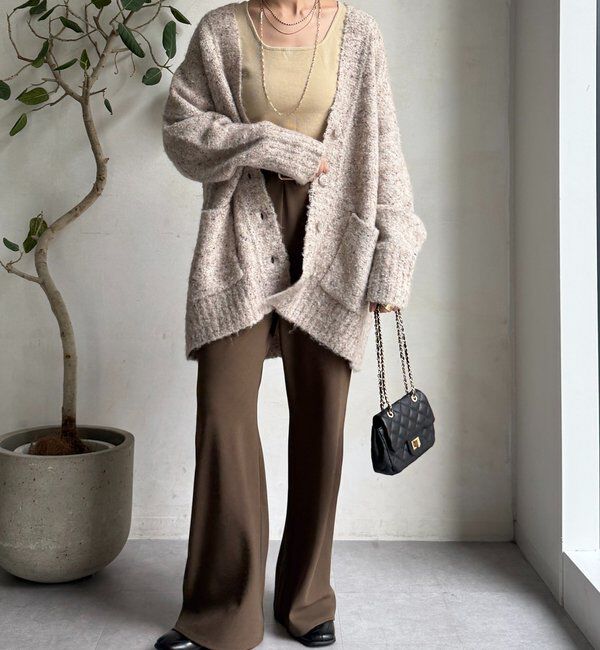  「ウォッシャブルカラーネップカーディガン」|カーディガン|