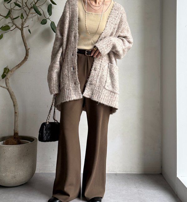  「ウォッシャブルカラーネップカーディガン」|カーディガン|