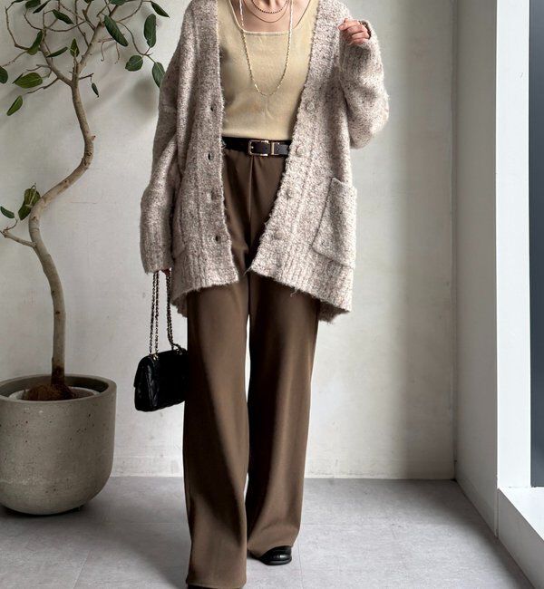  「ウォッシャブルカラーネップカーディガン」|カーディガン|