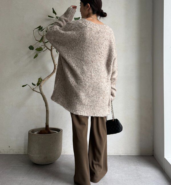  「ウォッシャブルカラーネップカーディガン」|カーディガン|