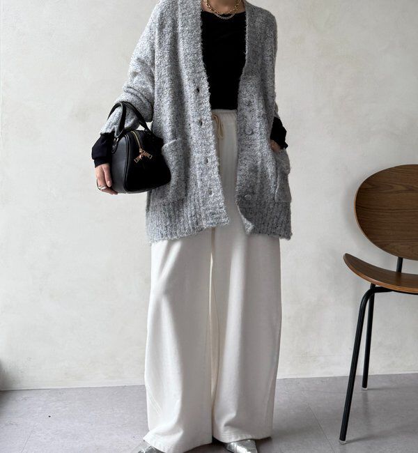  「ウォッシャブルカラーネップカーディガン」|カーディガン|