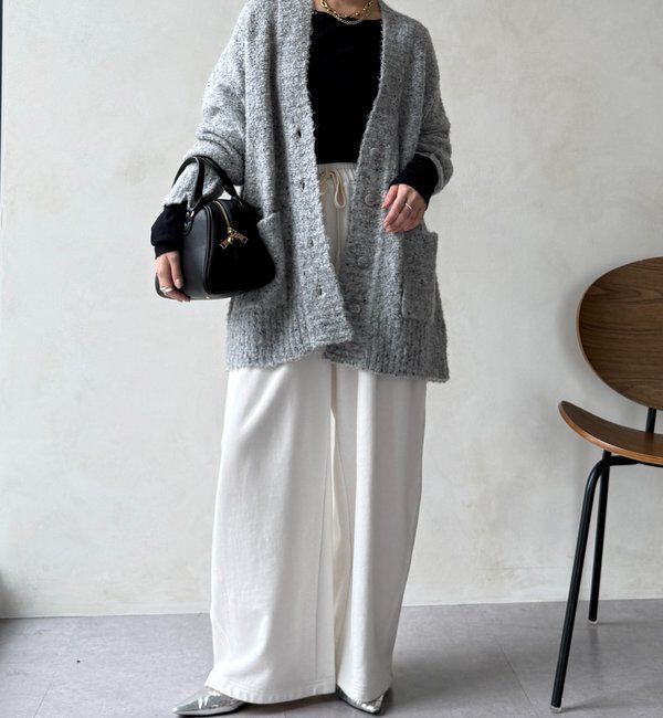  「ウォッシャブルカラーネップカーディガン」|カーディガン|