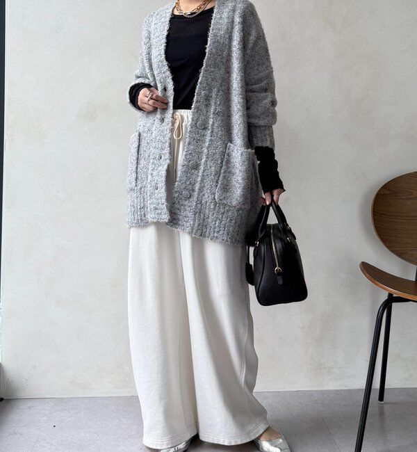  「ウォッシャブルカラーネップカーディガン」|カーディガン|