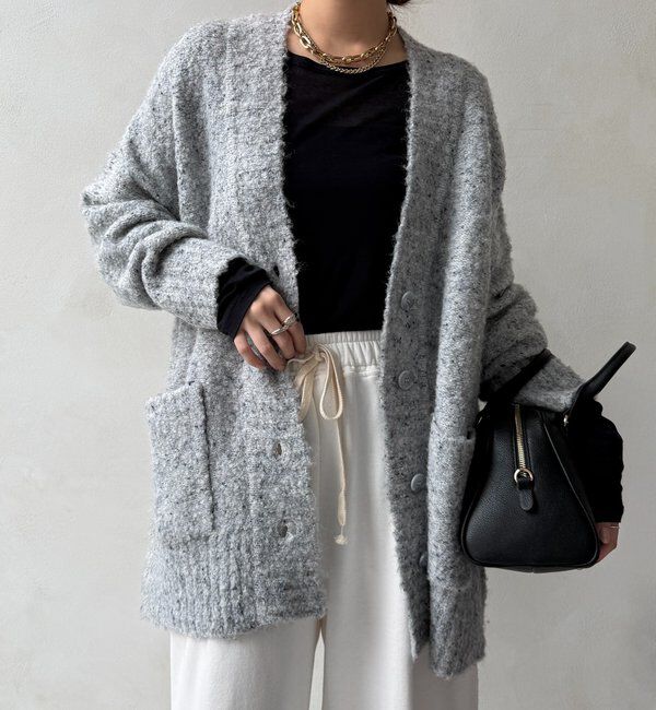  「ウォッシャブルカラーネップカーディガン」|カーディガン|