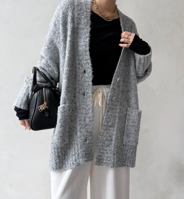  「ウォッシャブルカラーネップカーディガン」|カーディガン|