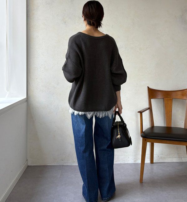  「ウール混スキッパープルオーバー」|ニット・セーター|