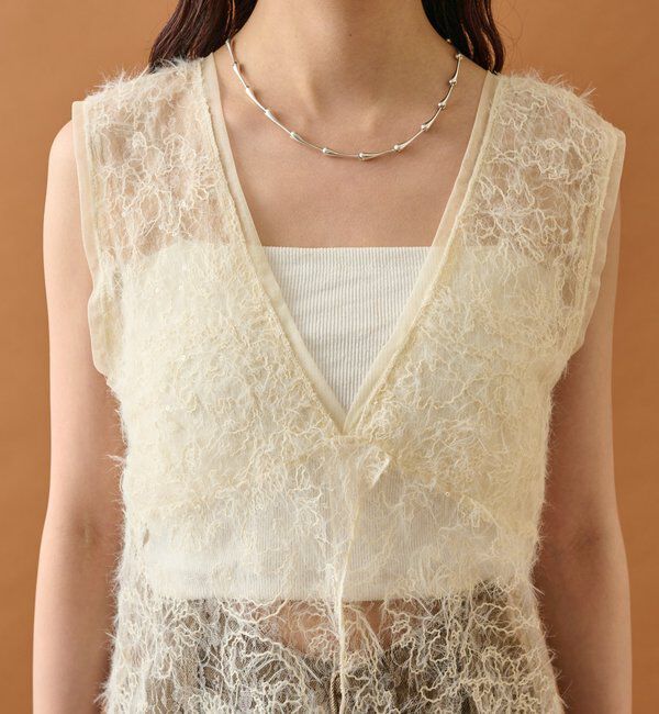  「シャギーレース タンクチュニック」|シャツ・ブラウス|