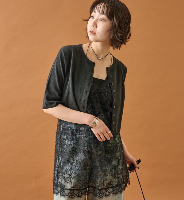  「シャギーレース タンクチュニック」|シャツ・ブラウス|