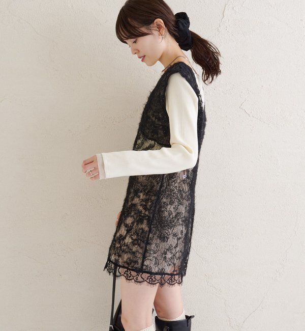  「シャギーレース タンクチュニック」|シャツ・ブラウス|