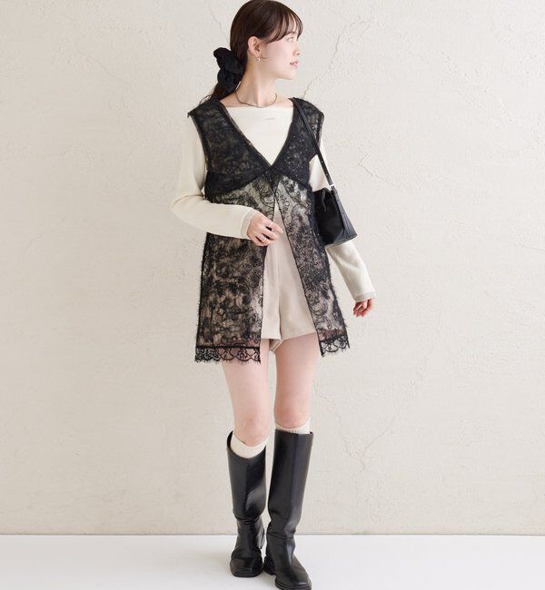  「シャギーレース タンクチュニック」|シャツ・ブラウス|