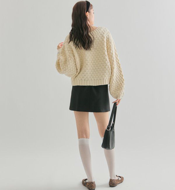  「ポコポコニットカーディガン」|カーディガン|