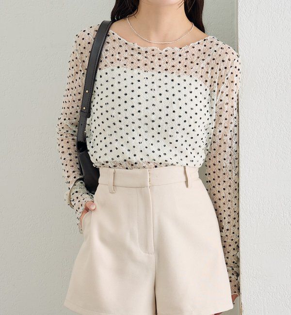  「ドットレースプルオーバー」|Tシャツ・カットソー|