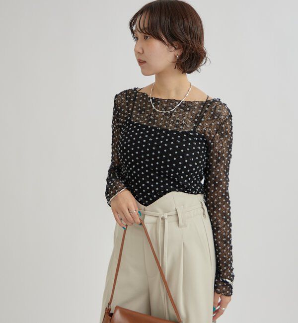  「ドットレースプルオーバー」|Tシャツ・カットソー|