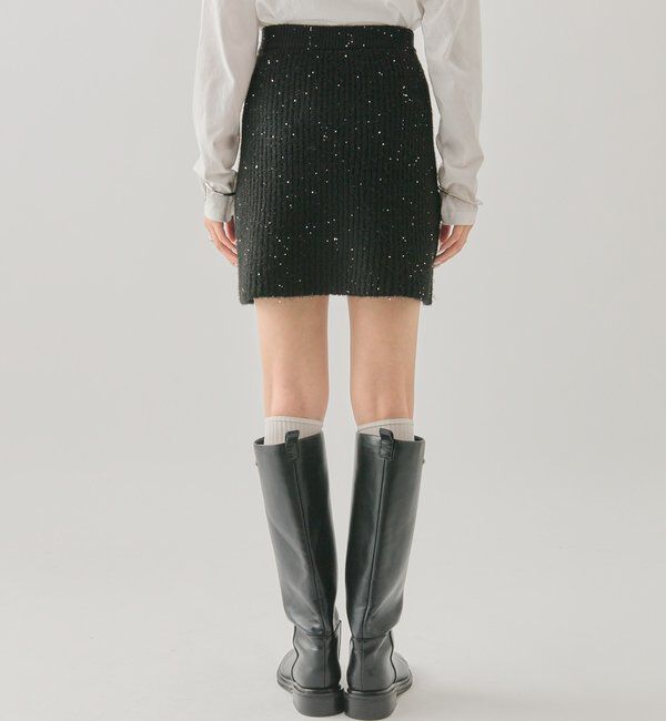  「スパンコールニットスカート」|スカート|