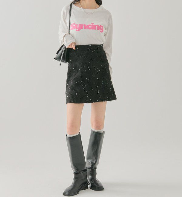  「スパンコールニットスカート」|スカート|