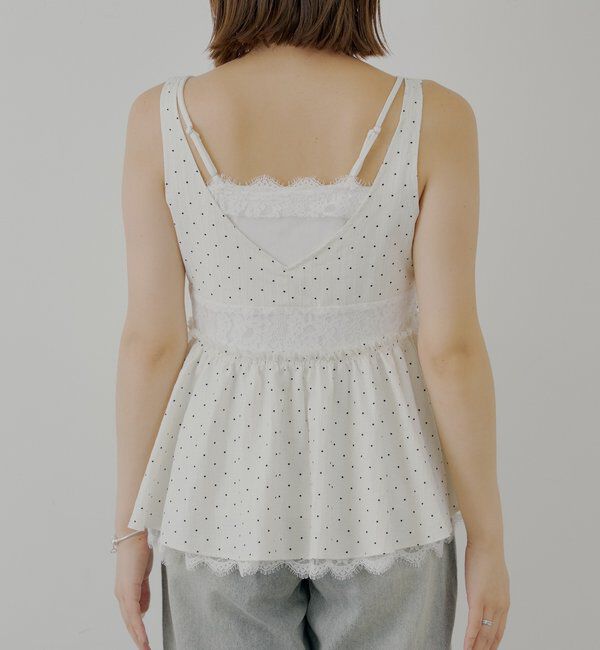  「ランジェリーレイヤードサテンペプラムキャミ」|シャツ・ブラウス|