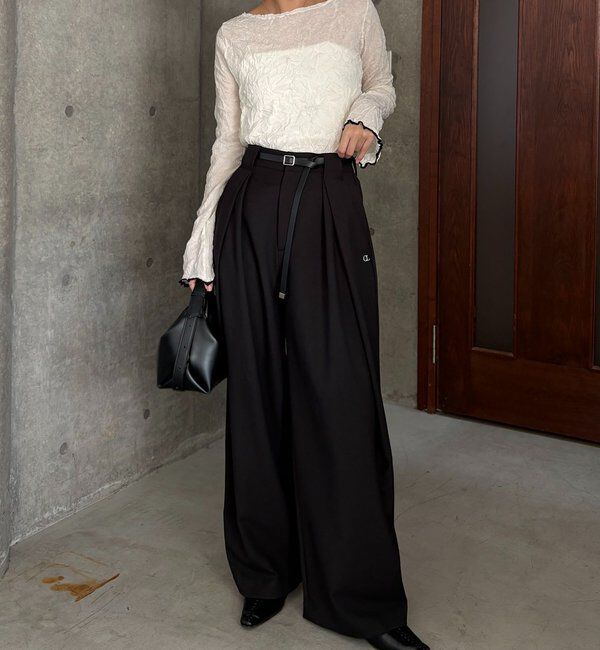  「リンクルボートネックニット」|ニット・セーター|