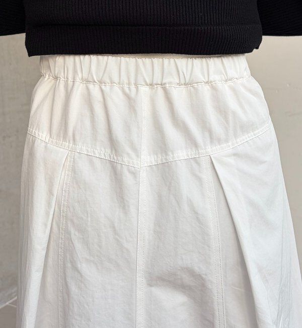  「【低身長サイズあり】切替コットンフレアスカート」|スカート|