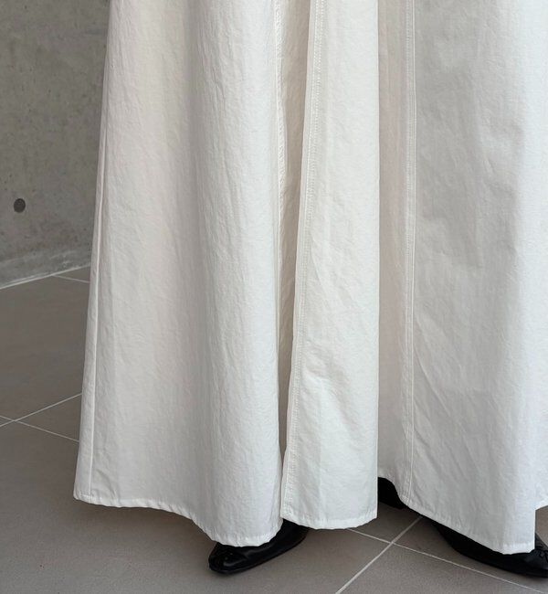  「【低身長サイズあり】切替コットンフレアスカート」|スカート|