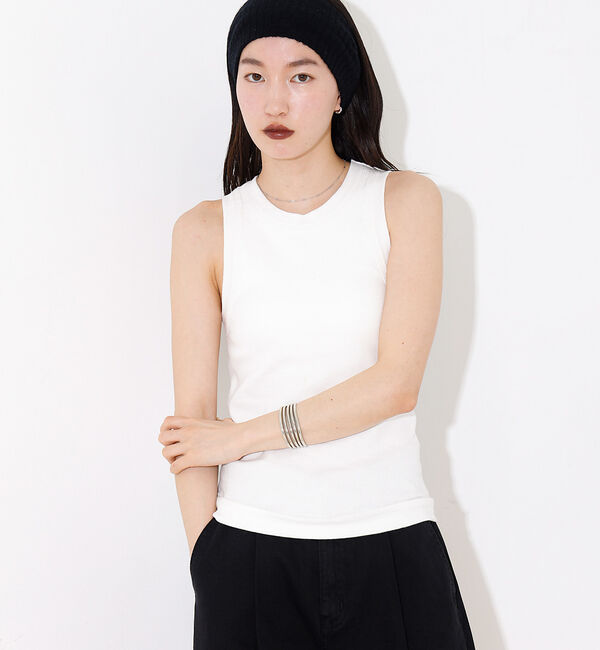 NOMINE「カップイン テレコ タンクトップ」|キャミソール|