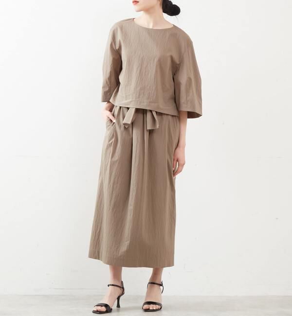 Liesse「ゆるタイトギャザースカート（セットアップ対応）」|スカート|