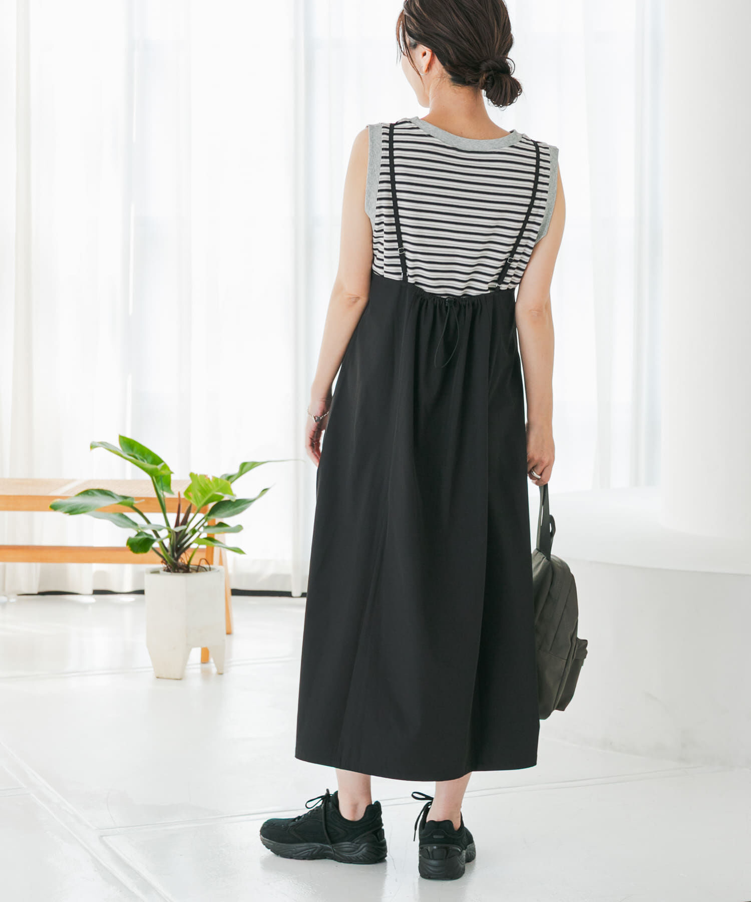 URBAN RESEARCH DOORS「『仁村紗和さん着用』『UR TECH』ｻﾏｼｪｱﾊﾞｯｸﾄﾞﾛｽﾄｷｬﾐﾜﾝ」|ワンピース|