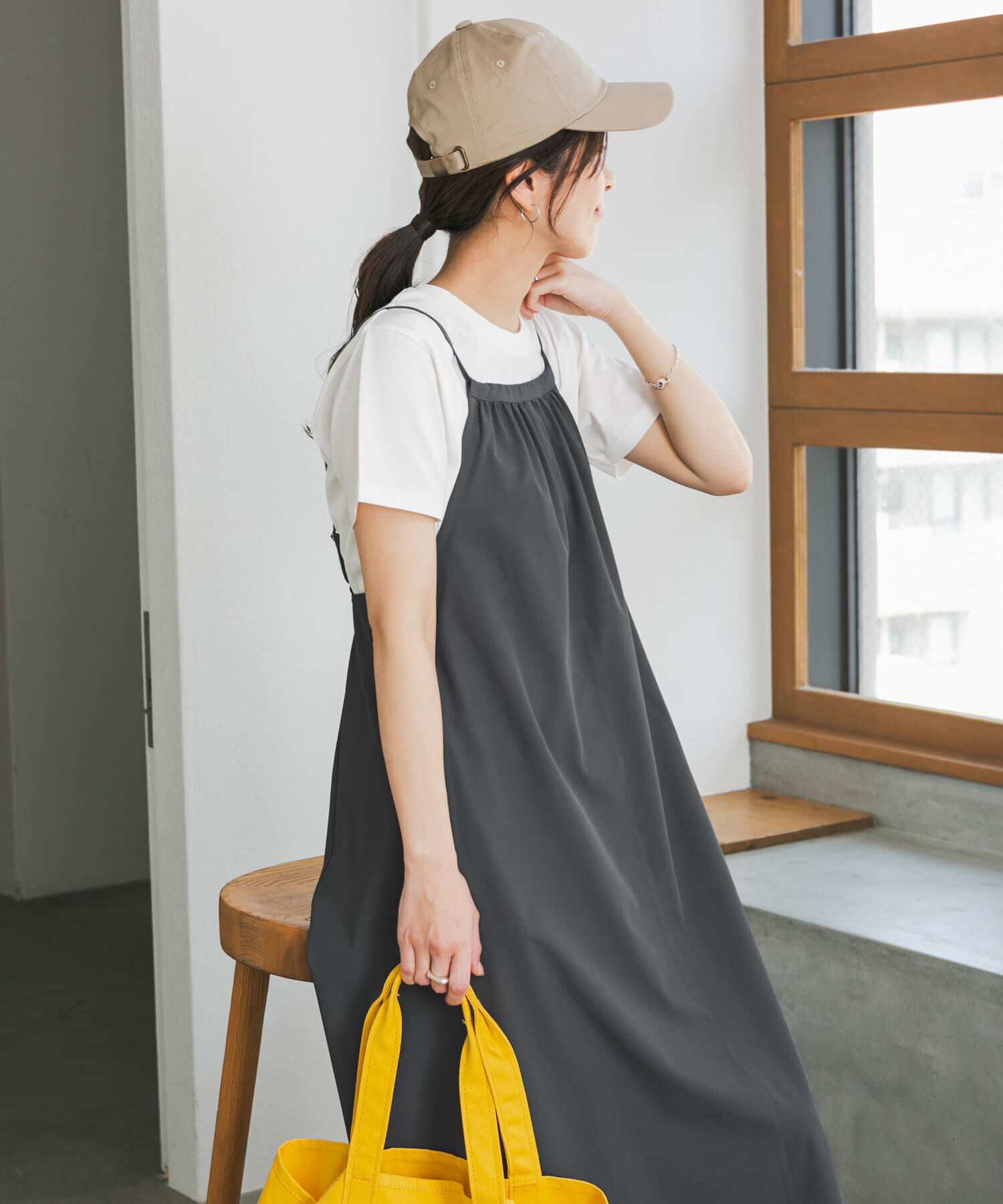 URBAN RESEARCH DOORS「『仁村紗和さん着用』『UR TECH』ｻﾏｼｪｱﾊﾞｯｸﾄﾞﾛｽﾄｷｬﾐﾜﾝ」|ワンピース|