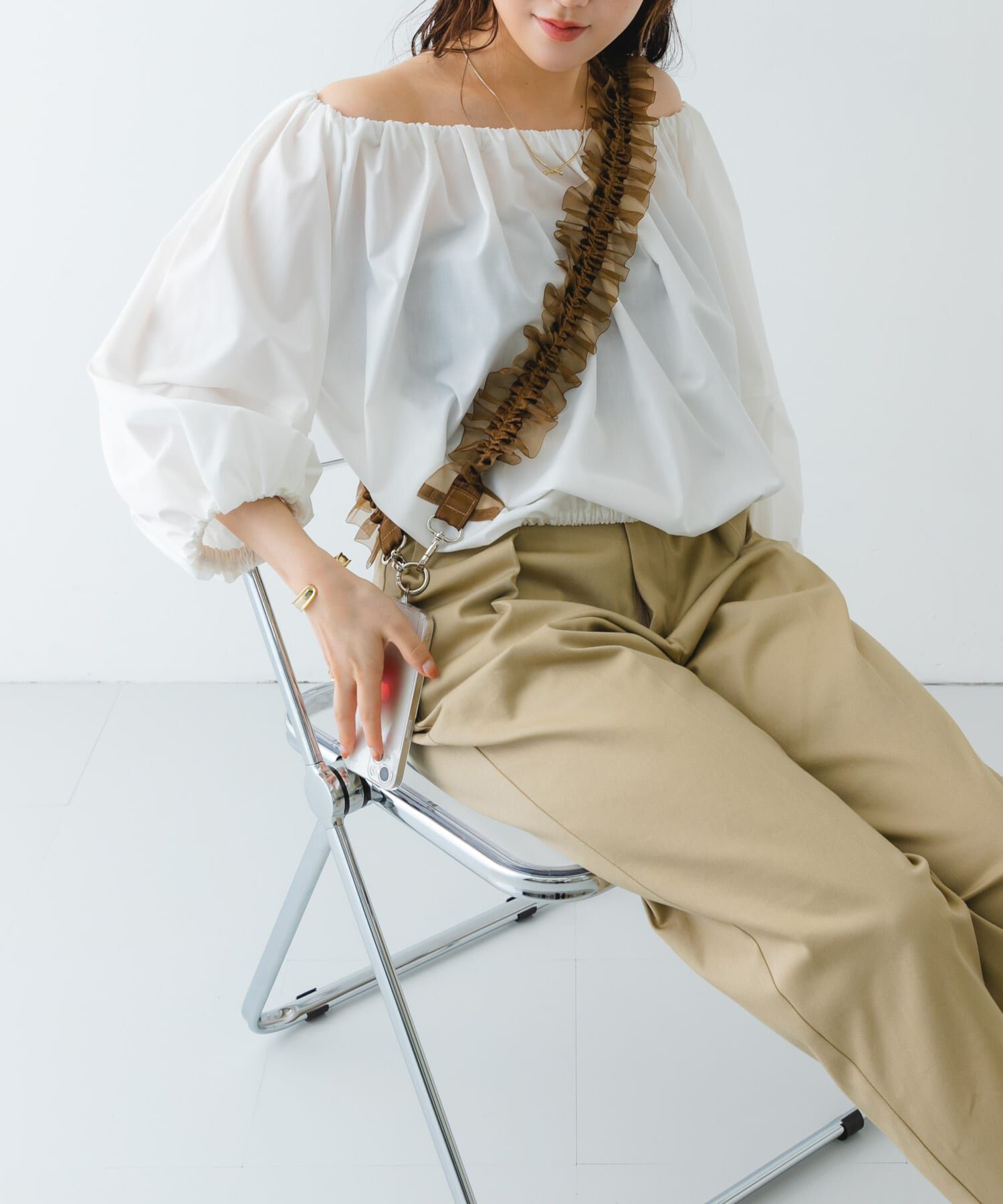 RODE SKO「ギャザーチュールストラップ」|モバイルケース|