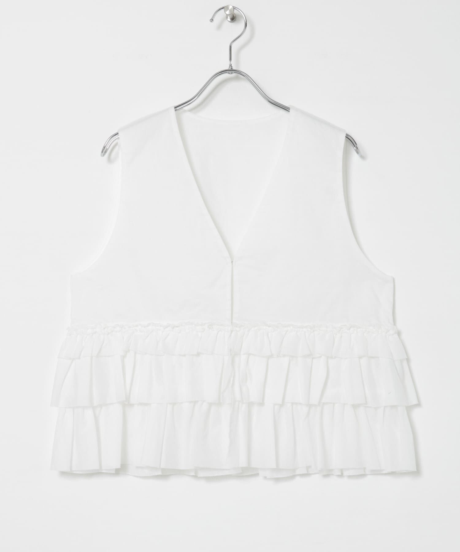 URBAN RESEARCH「ノースリーブフリルブラウス」|シャツ・ブラウス|