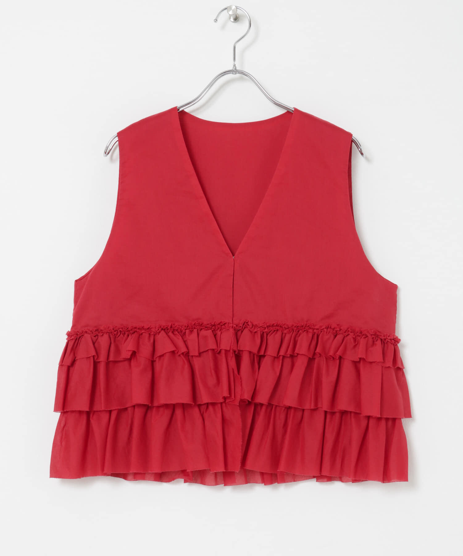 URBAN RESEARCH「ノースリーブフリルブラウス」|シャツ・ブラウス|