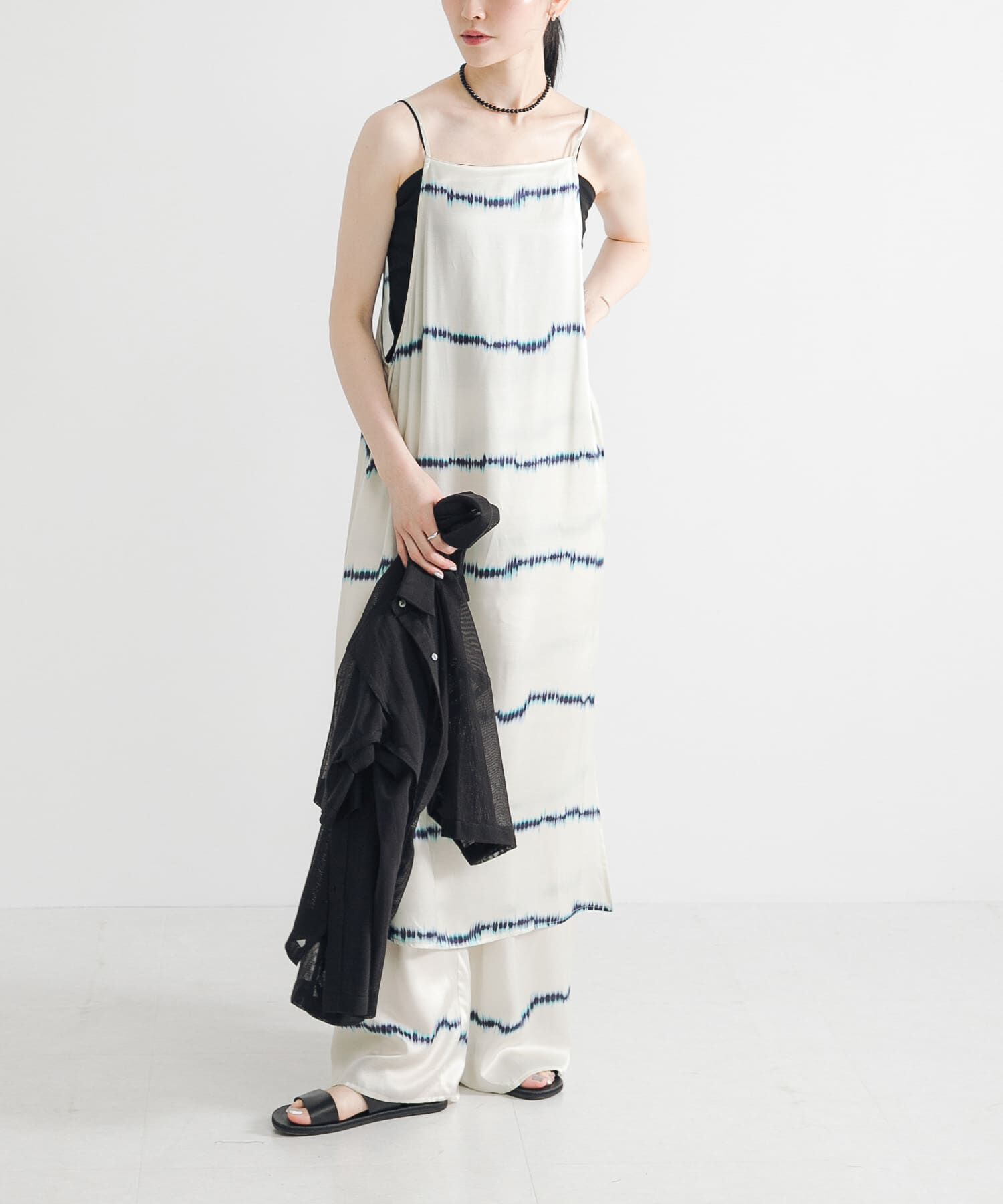 URBAN RESEARCH「シルクミックスボーダープリントワンピース」|ワンピース|