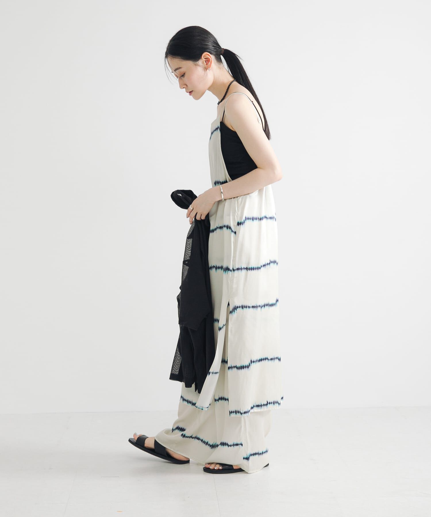 URBAN RESEARCH「シルクミックスボーダープリントワンピース」|ワンピース|