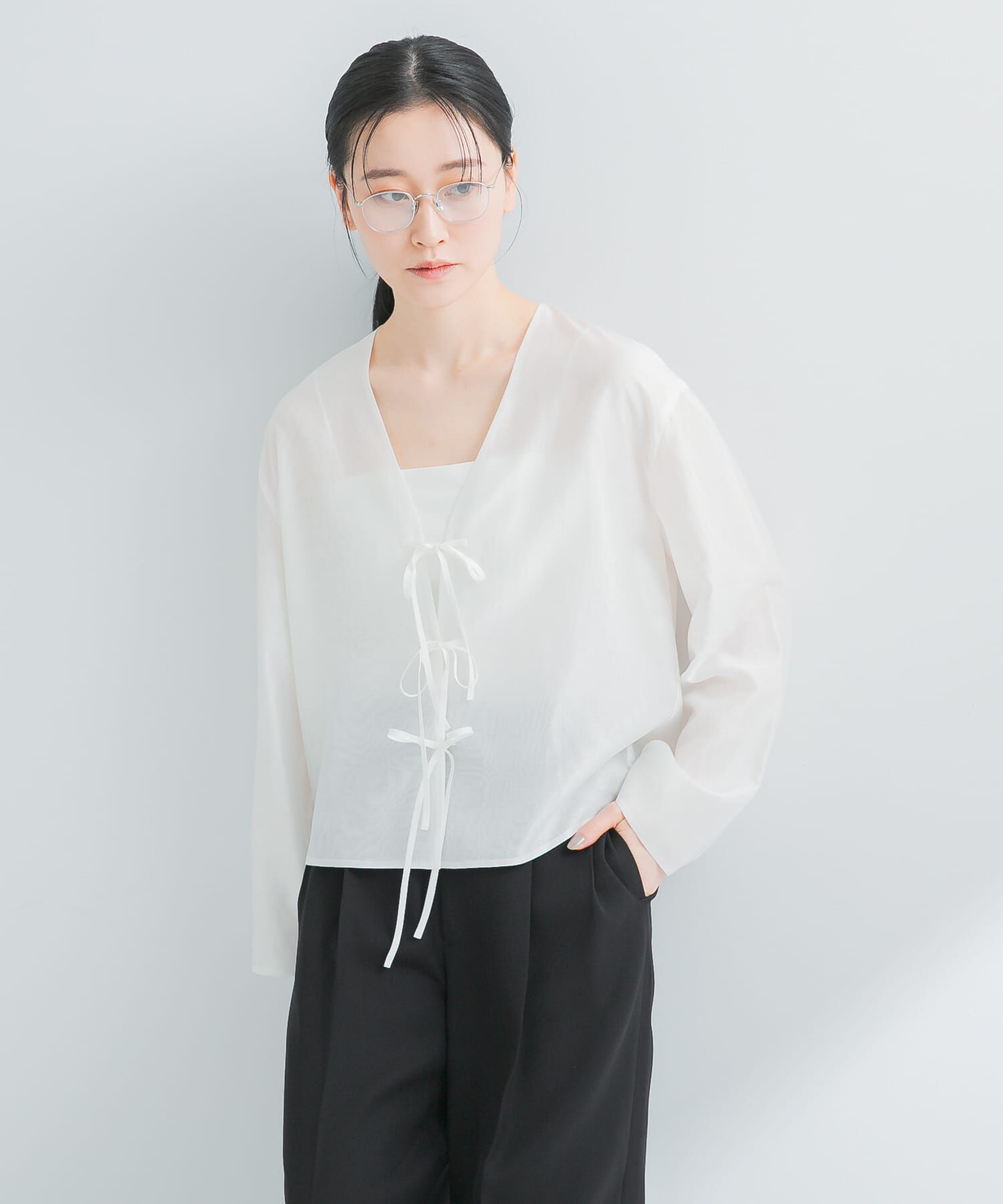 URBAN RESEARCH「フロントリボンシアージャケット」|シャツ・ブラウス|