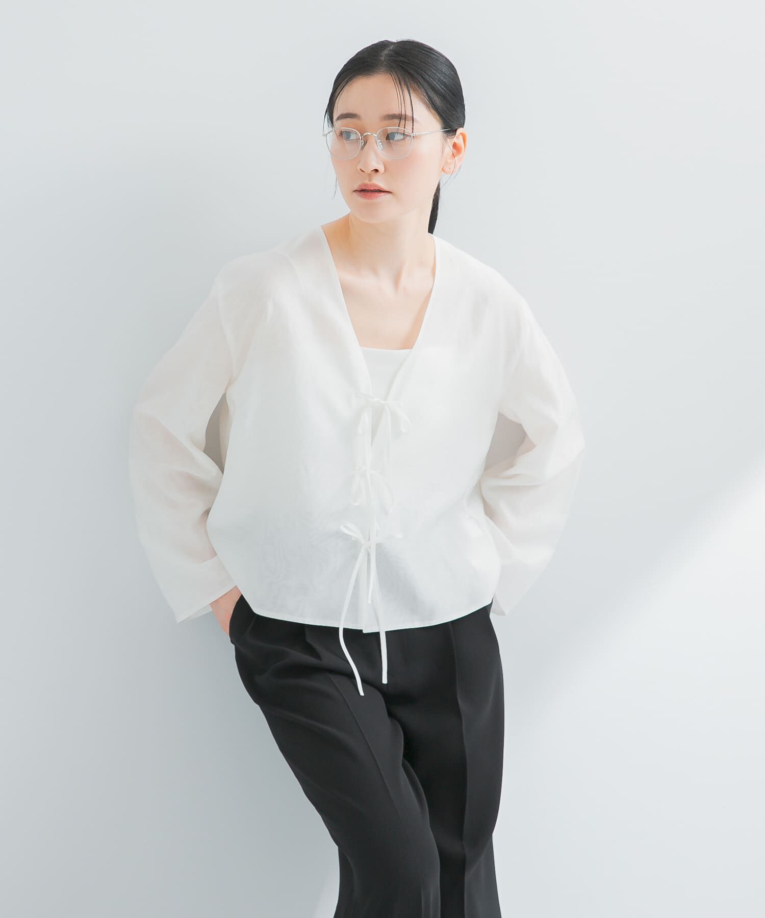 URBAN RESEARCH「フロントリボンシアージャケット」|シャツ・ブラウス|