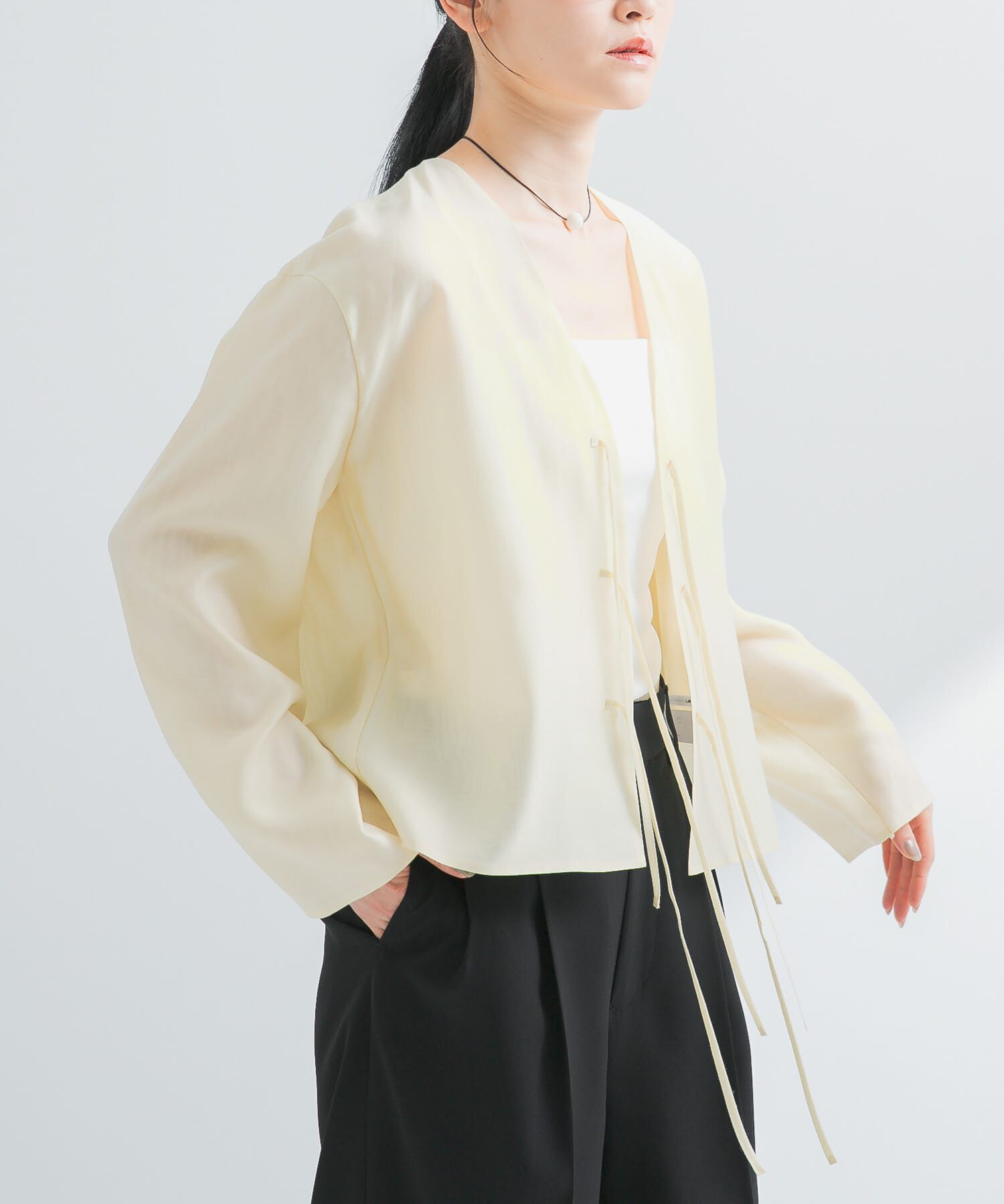 URBAN RESEARCH「フロントリボンシアージャケット」|シャツ・ブラウス|