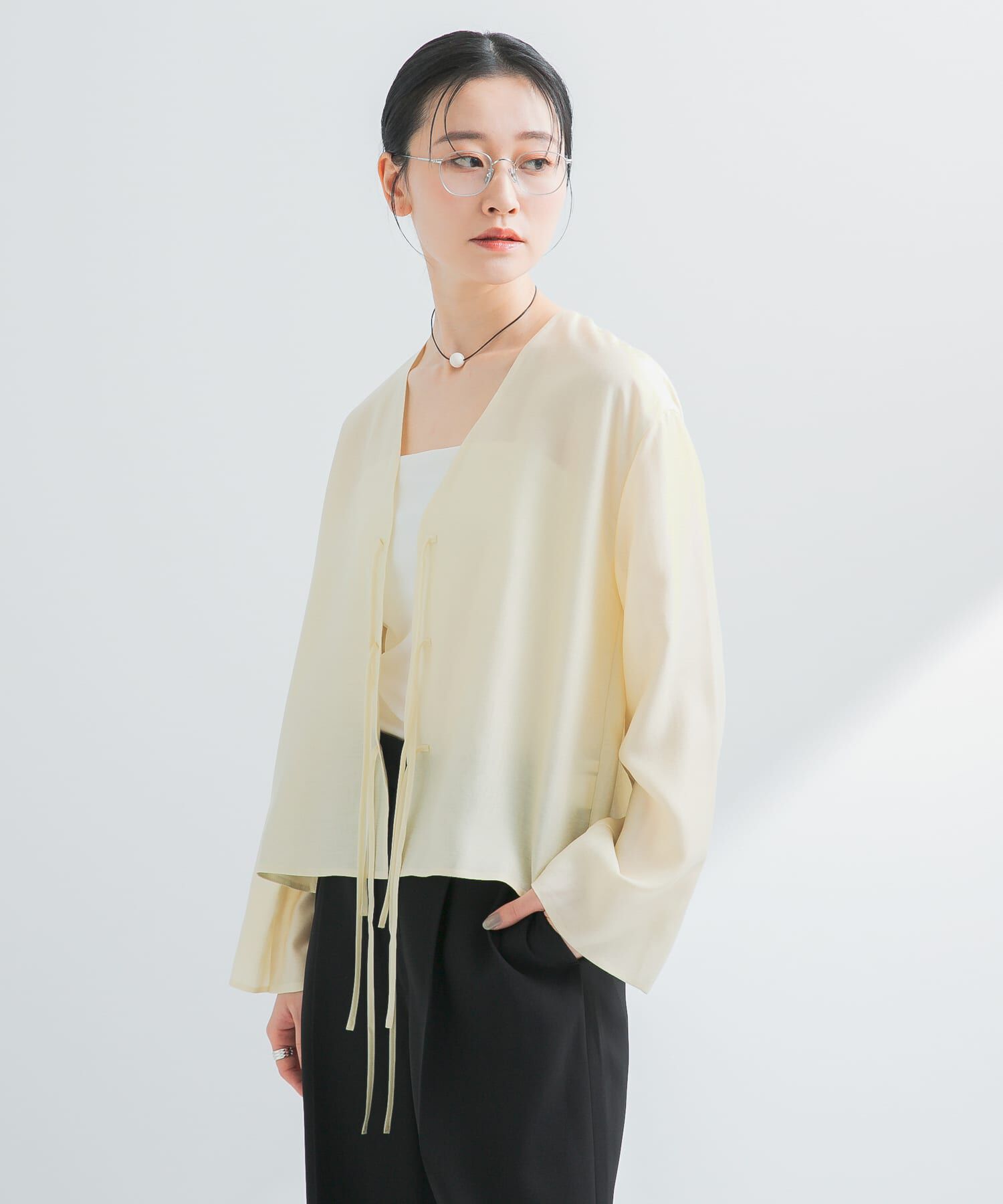 URBAN RESEARCH「フロントリボンシアージャケット」|シャツ・ブラウス|