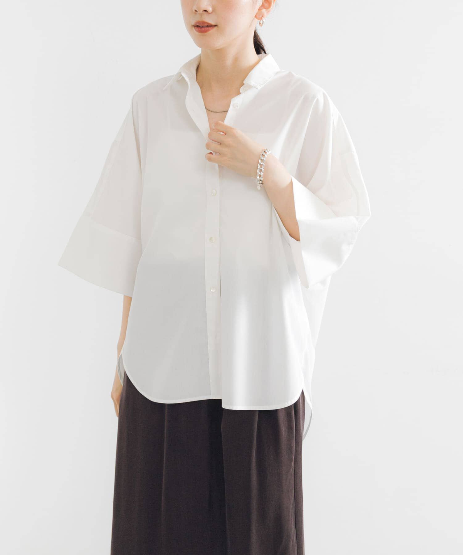 URBAN RESEARCH「ハーフスリーブシャツ」|シャツ・ブラウス|ホワイト