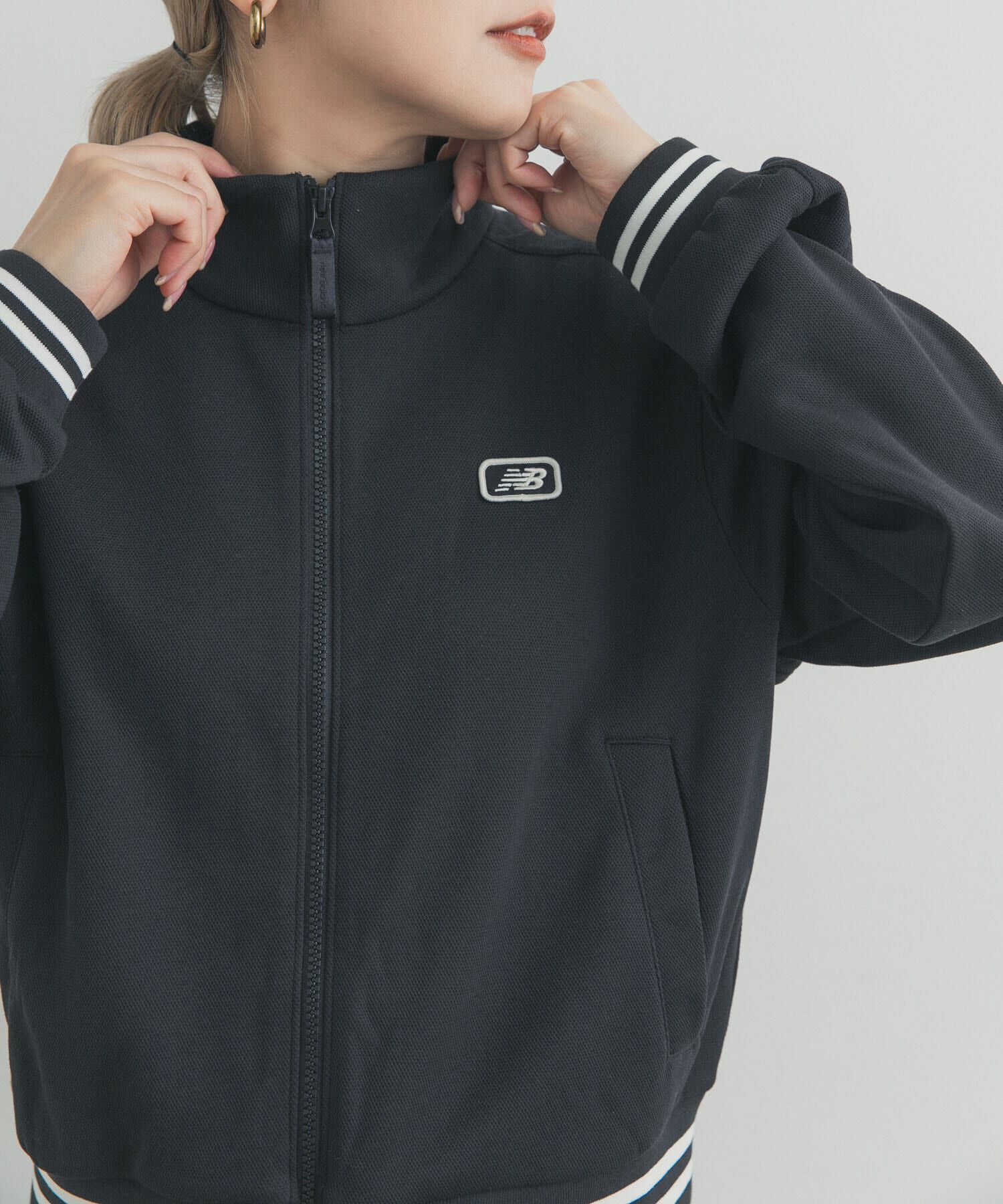 URBAN RESEARCH DOORS「NEW BALANCE　Post Season ピケトラックジャケット」|ブルゾン・スタジャン|