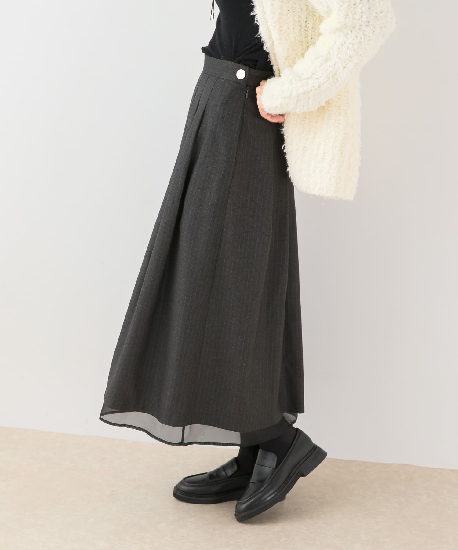 URBAN RESEARCH ROSSO「F by ROSSO　ツイードライクフレアスカート」|スカート|