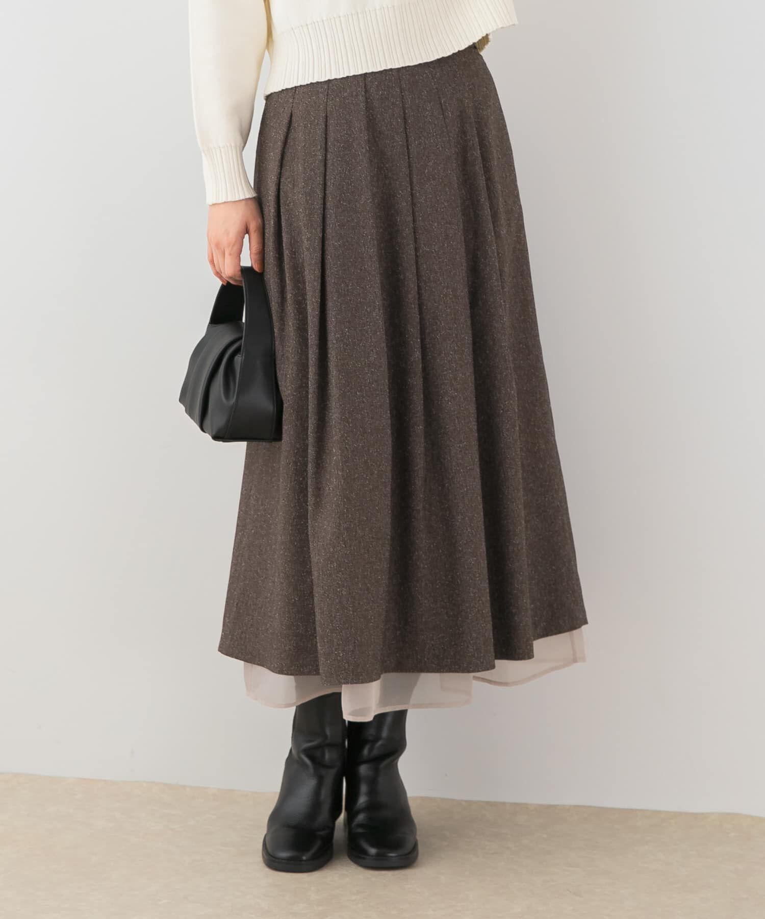 URBAN RESEARCH ROSSO「F by ROSSO　ツイードライクフレアスカート」|スカート|