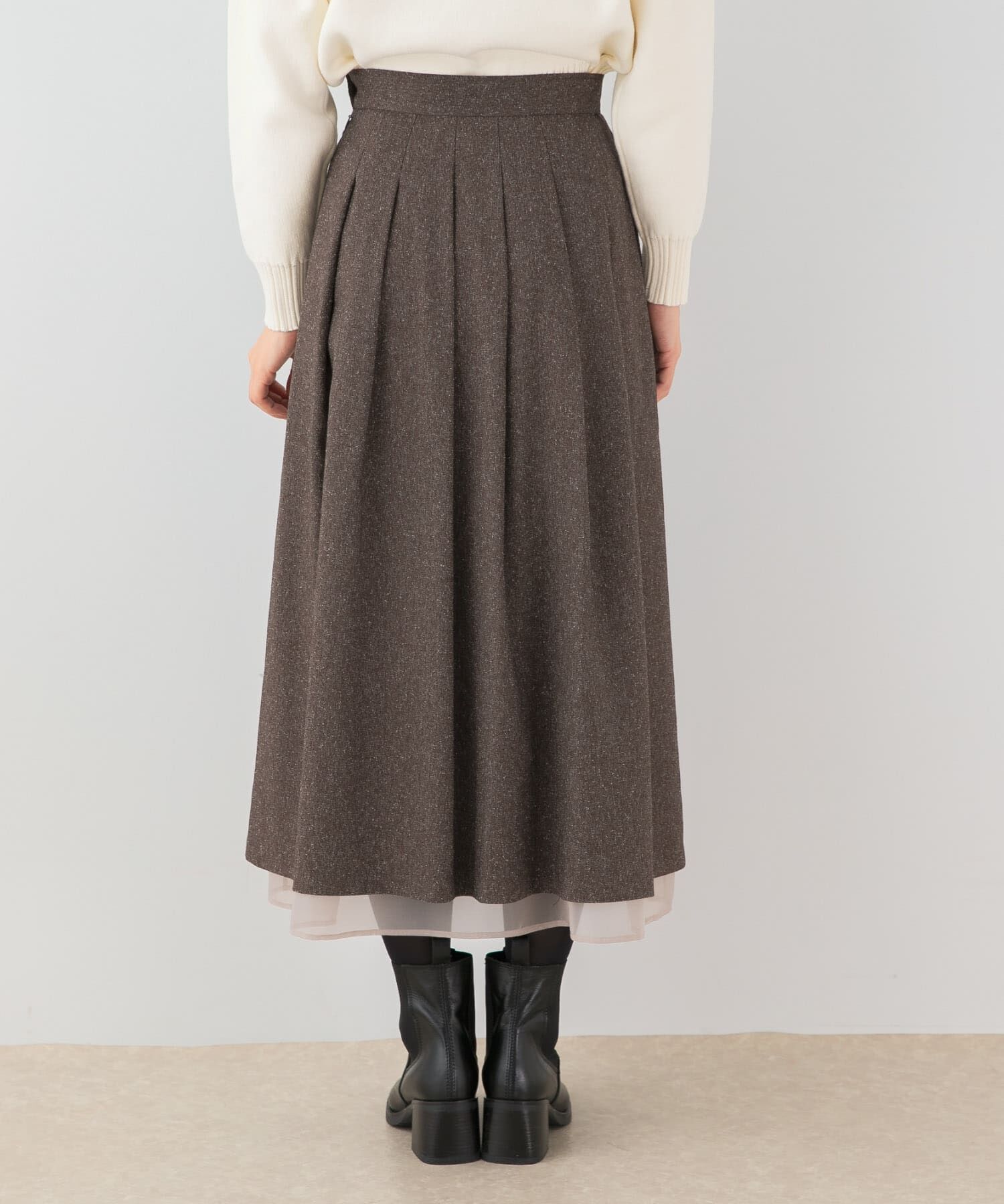 URBAN RESEARCH ROSSO「F by ROSSO　ツイードライクフレアスカート」|スカート|