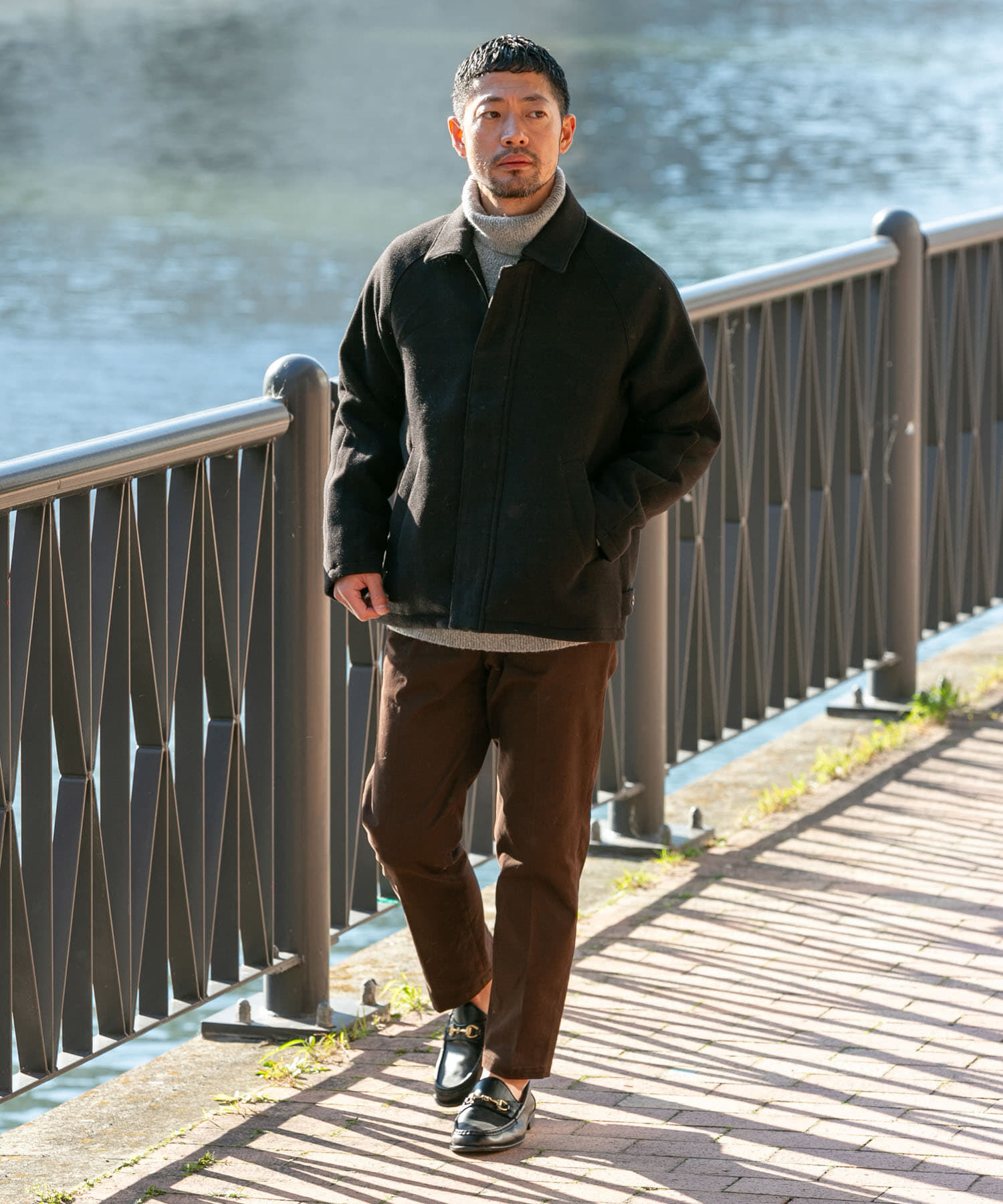 URBAN RESEARCH ROSSO「『XLサイズあり』light meltonブルゾン」|ブルゾン・スタジャン|