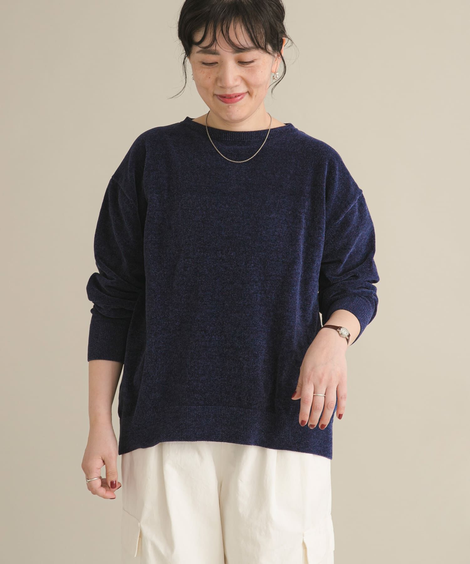 URBAN RESEARCH DOORS「『スタッフ企画』モールヤーンボートネックニット」|ニット・セーター|