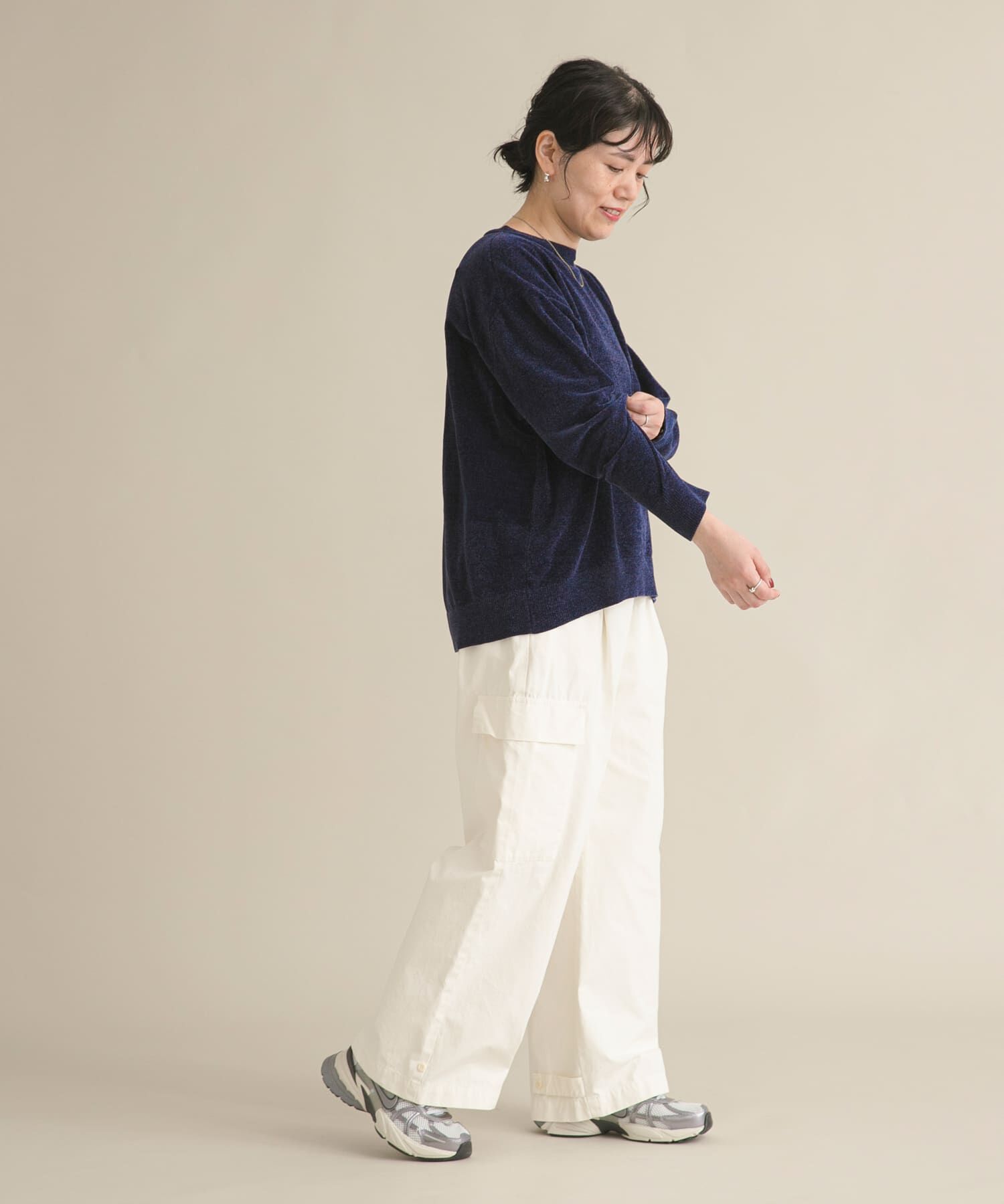 URBAN RESEARCH DOORS「『スタッフ企画』モールヤーンボートネックニット」|ニット・セーター|