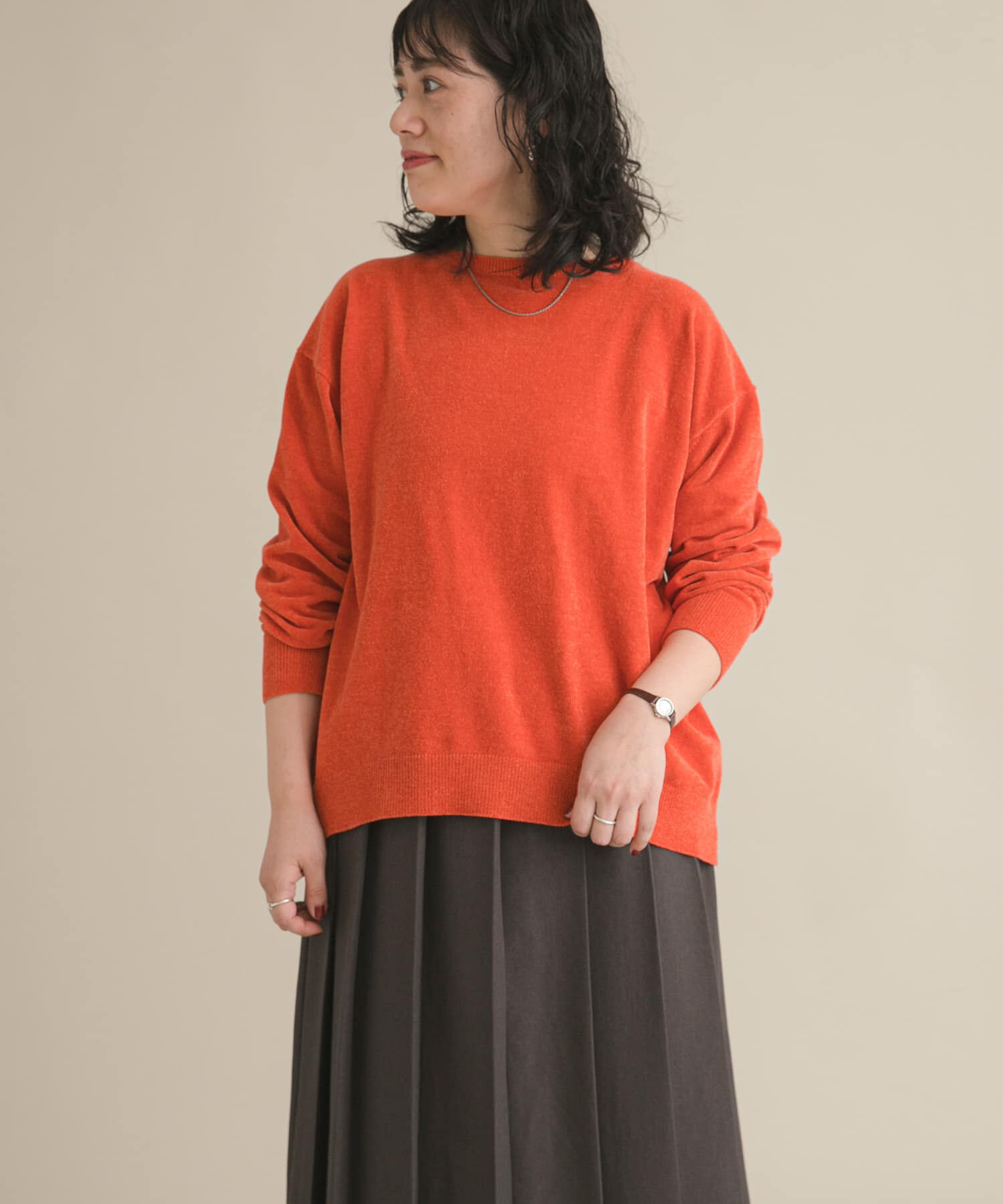 URBAN RESEARCH DOORS「『スタッフ企画』モールヤーンボートネックニット」|ニット・セーター|