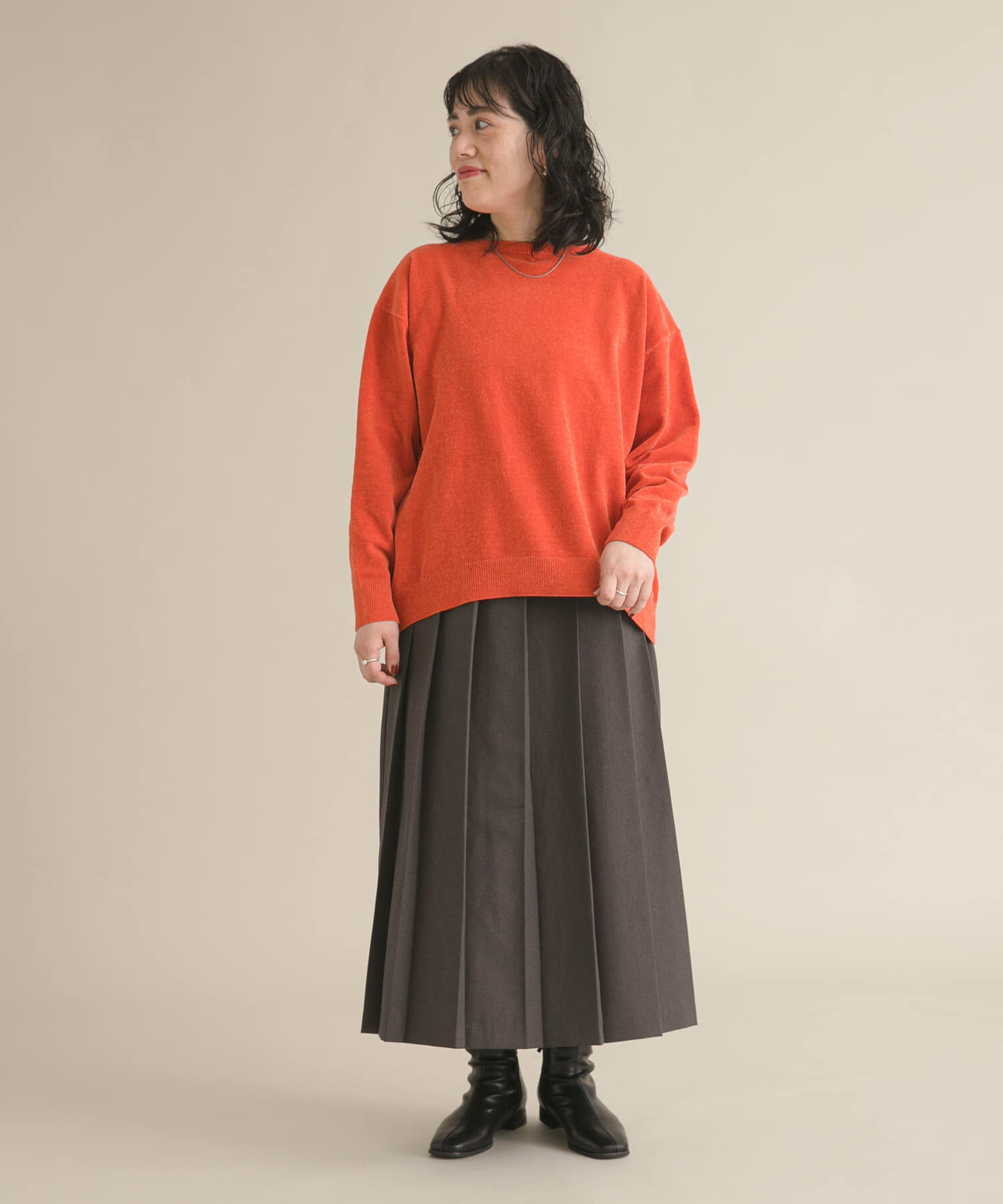 URBAN RESEARCH DOORS「『スタッフ企画』モールヤーンボートネックニット」|ニット・セーター|