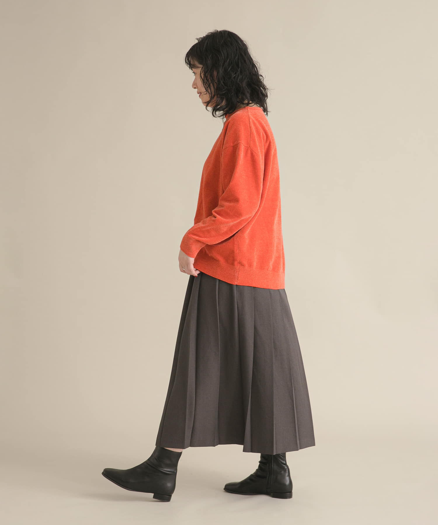 URBAN RESEARCH DOORS「『スタッフ企画』モールヤーンボートネックニット」|ニット・セーター|