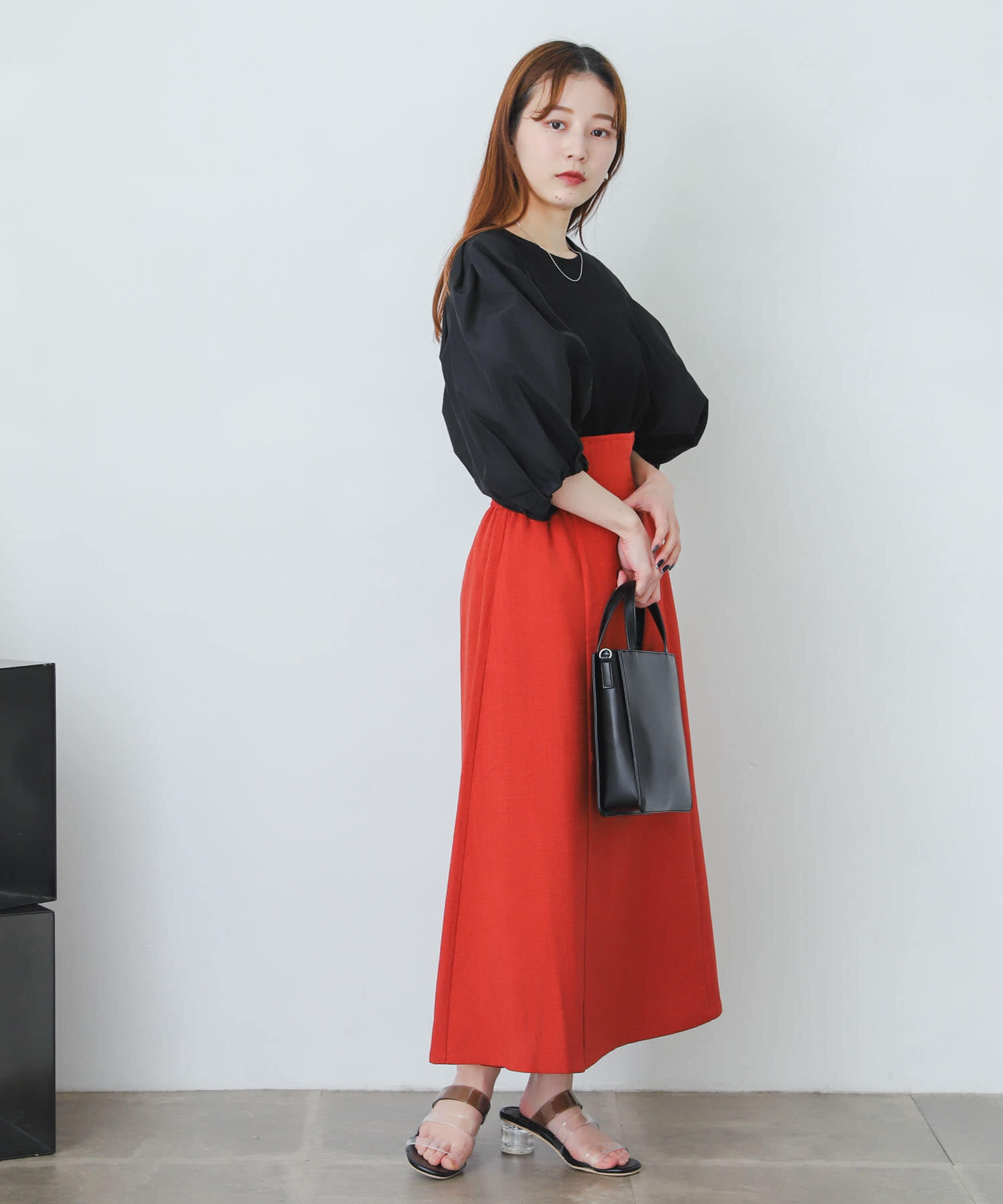 SENSE OF PLACE by URBAN RESEARCH「リネンライクハイウエストフレアスカート」|スカート|