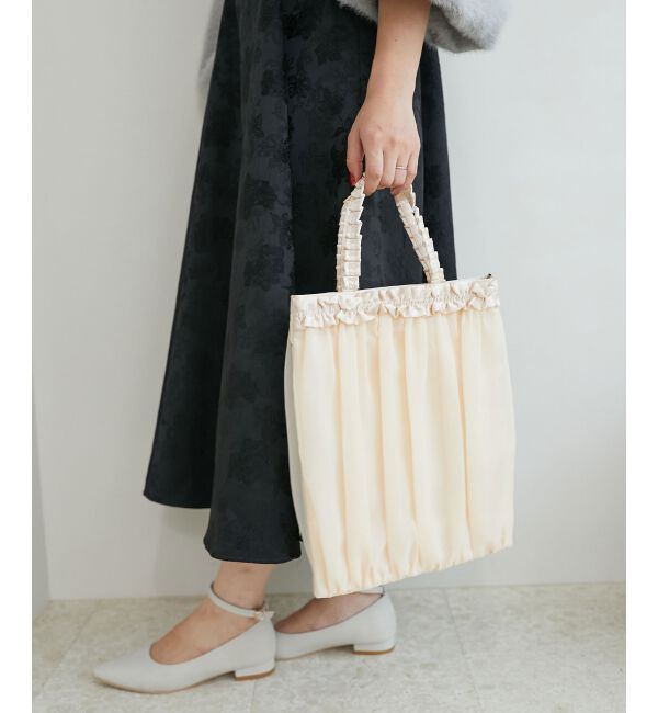 MAJESTICLEGON「ギャザーフリルトートバッグ」|トートバッグ|