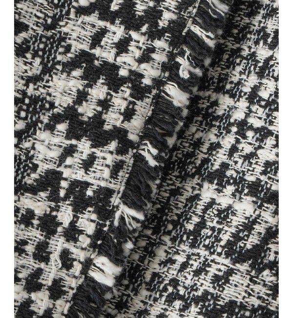 allureville「ハウンドトゥースブロッキングジャケット」|ノーカラージャケット|